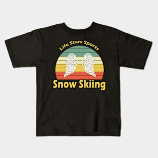 Snow Skiing Kids T-Shirt